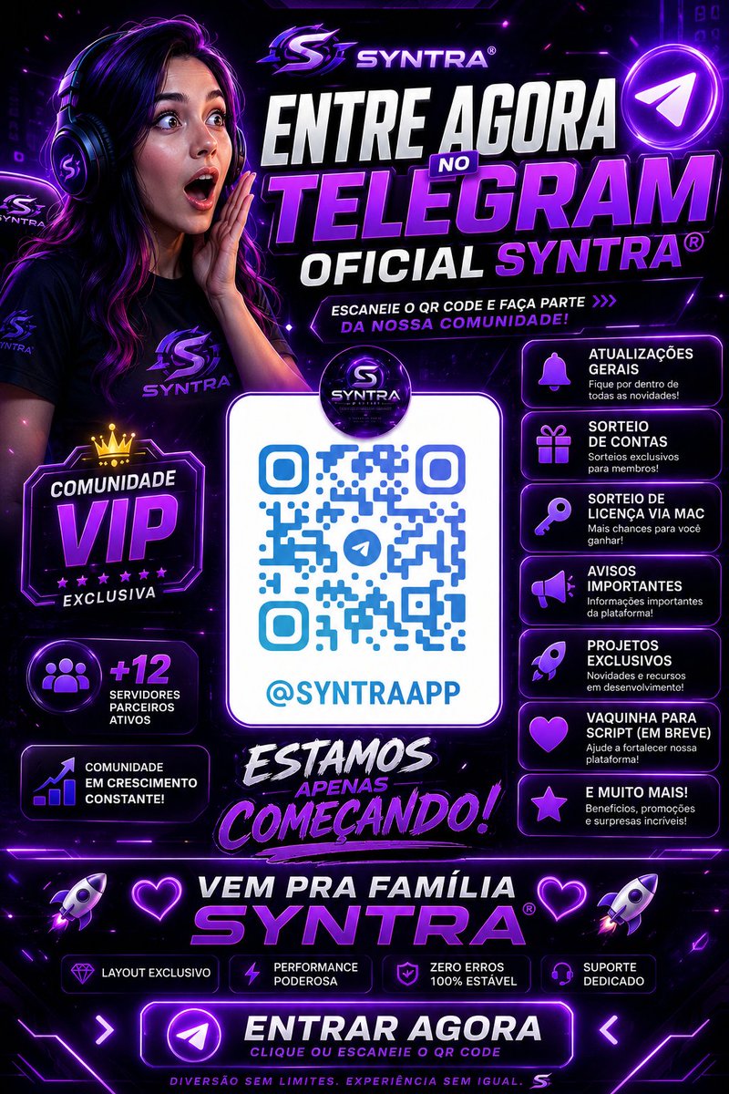 A comunidade SYNTRA está crescendo e você pode fazer parte dessa evolução desde o início! 🔥